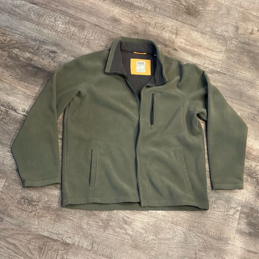 Timberland Men's Forest Green Fleece Jacket